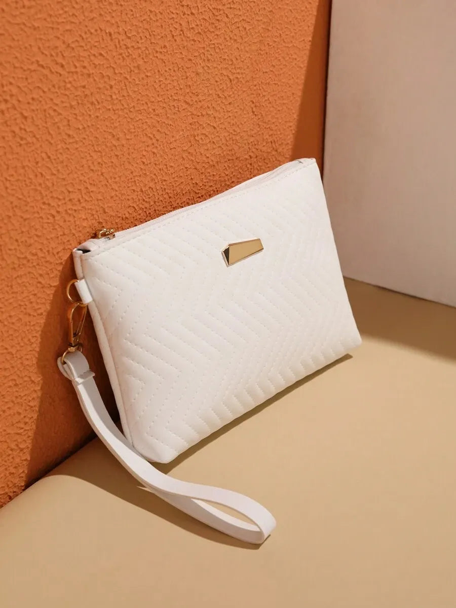 Women's Mini Brick Style Solid Color Shoulder Bag Minimalist Plain Clutch Crossbody Purse With Chain Strap Casual Travel Fashion Bag