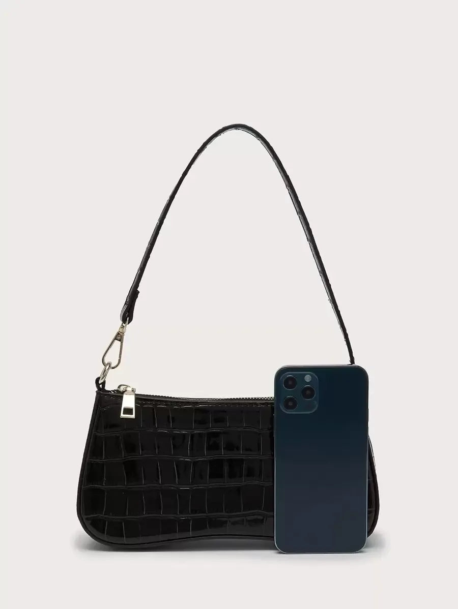 Women's Crocodile Embossed Evening Clutch Bag Fashion Party Purse Matching With Dress Wedding Bridal Prom Birthday Valentine Formal Outfit