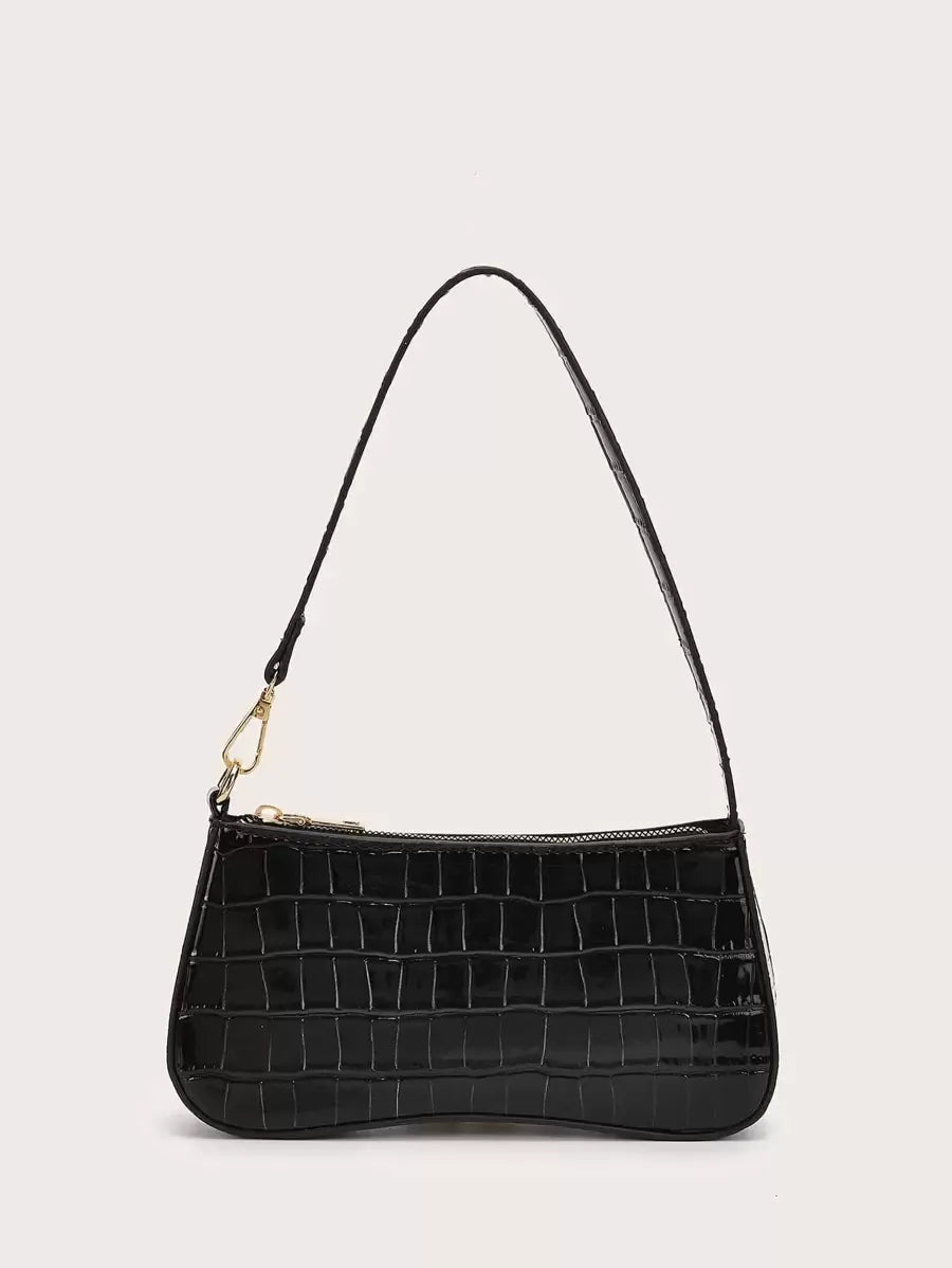 Women's Crocodile Embossed Evening Clutch Bag Fashion Party Purse Matching With Dress Wedding Bridal Prom Birthday Valentine Formal Outfit