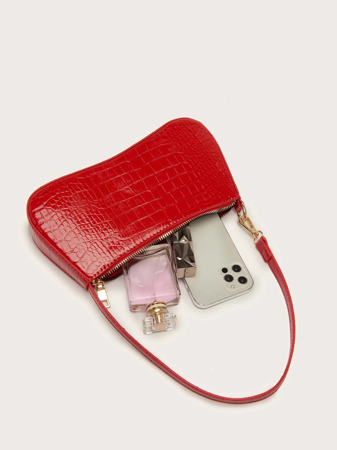 Women's Crocodile Embossed Evening Clutch Bag Fashion Party Purse Matching With Dress Wedding Bridal Prom Birthday Valentine Formal Outfit