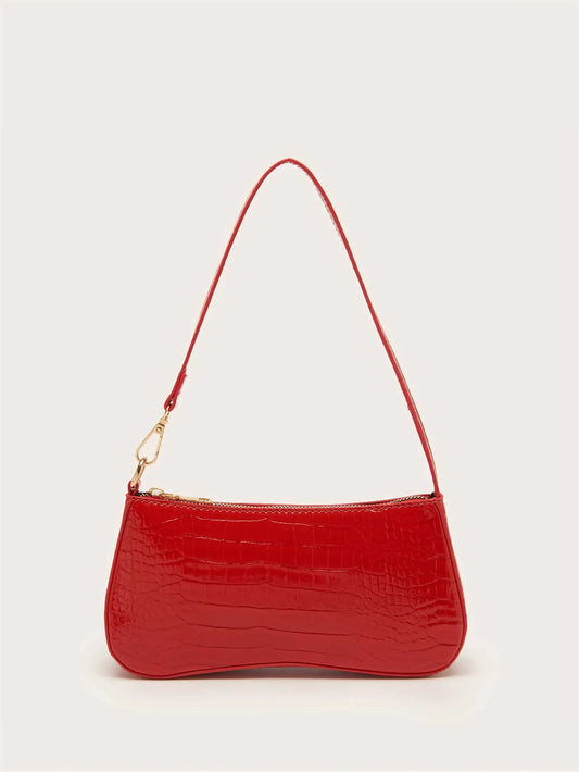 Women's Crocodile Embossed Evening Clutch Bag Fashion Party Purse Matching With Dress Wedding Bridal Prom Birthday Valentine Formal Outfit