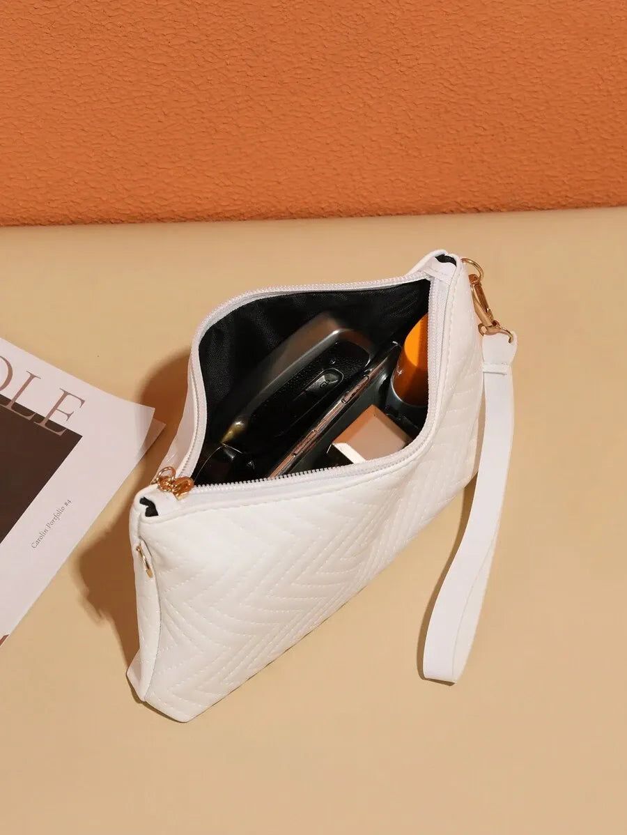 Women's Mini Brick Style Solid Color Shoulder Bag Minimalist Plain Clutch Crossbody Purse With Chain Strap Casual Travel Fashion Bag