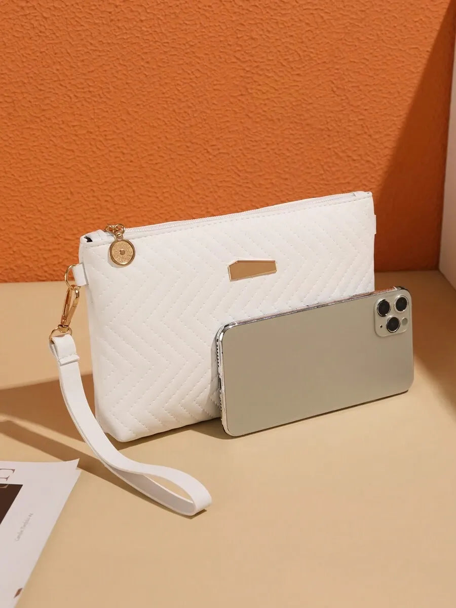 Women's Mini Brick Style Solid Color Shoulder Bag Minimalist Plain Clutch Crossbody Purse With Chain Strap Casual Travel Fashion Bag