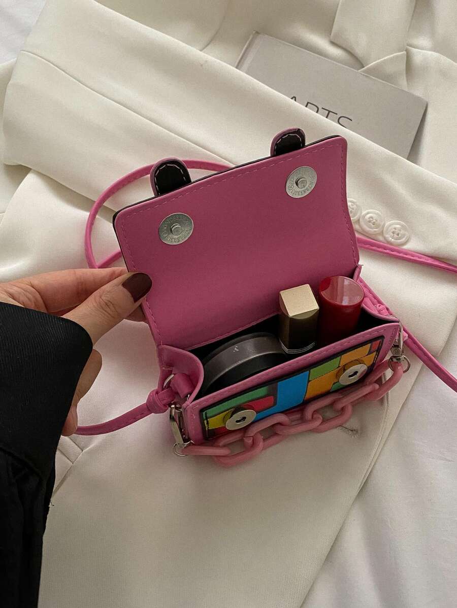 Women's Mini Lipstick Shape Candy Crossbody Bag Fashion Versatile Shoulder Purse Autumn Winter Small Handbag For Travel Or Casual Wear