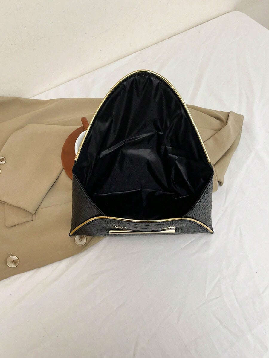 Women's Crocodile Print Snake Print Solid Color PU Clutch Envelope Bag Minimalist Fashion Handbag Casual Evening Party Purse For Women