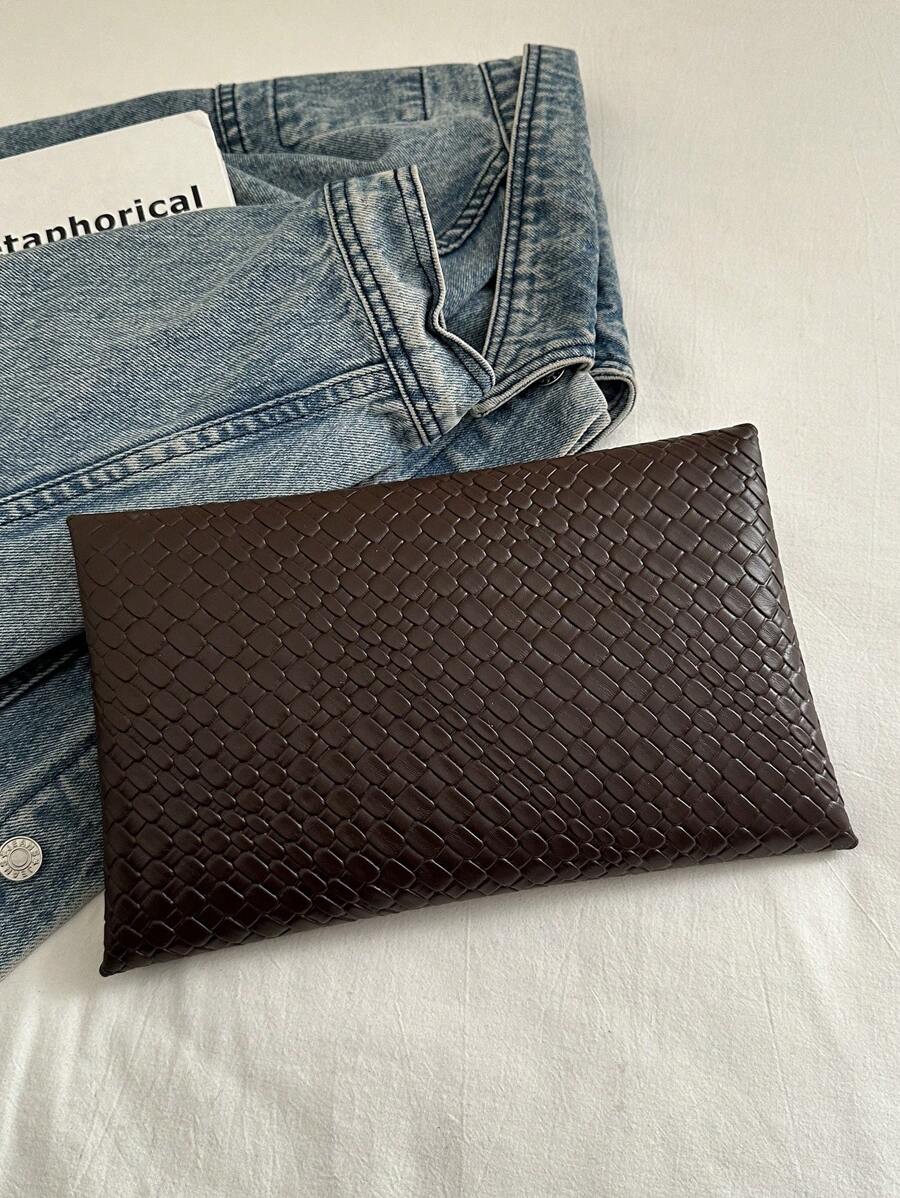 Women's Crocodile Print Snake Print Solid Color PU Clutch Envelope Bag Minimalist Fashion Handbag Casual Evening Party Purse For Women