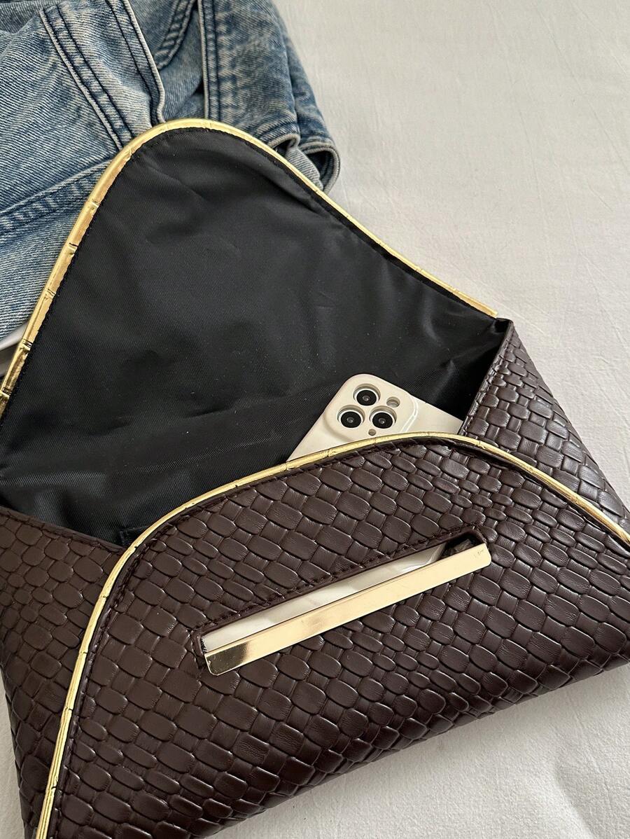 Women's Crocodile Print Snake Print Solid Color PU Clutch Envelope Bag Minimalist Fashion Handbag Casual Evening Party Purse For Women