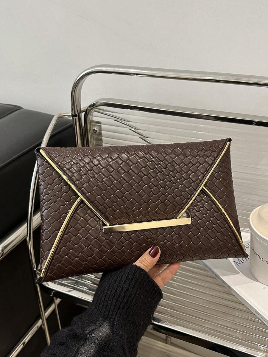 Women's Crocodile Print Snake Print Solid Color PU Clutch Envelope Bag Minimalist Fashion Handbag Casual Evening Party Purse For Women