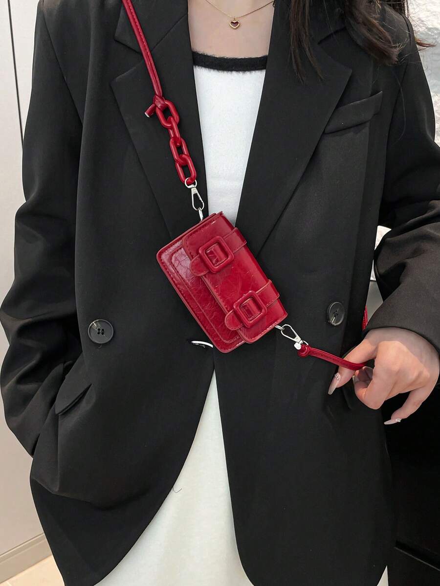 Women's Mini Lipstick Shape Candy Crossbody Bag Fashion Versatile Shoulder Purse Autumn Winter Small Handbag For Travel Or Casual Wear