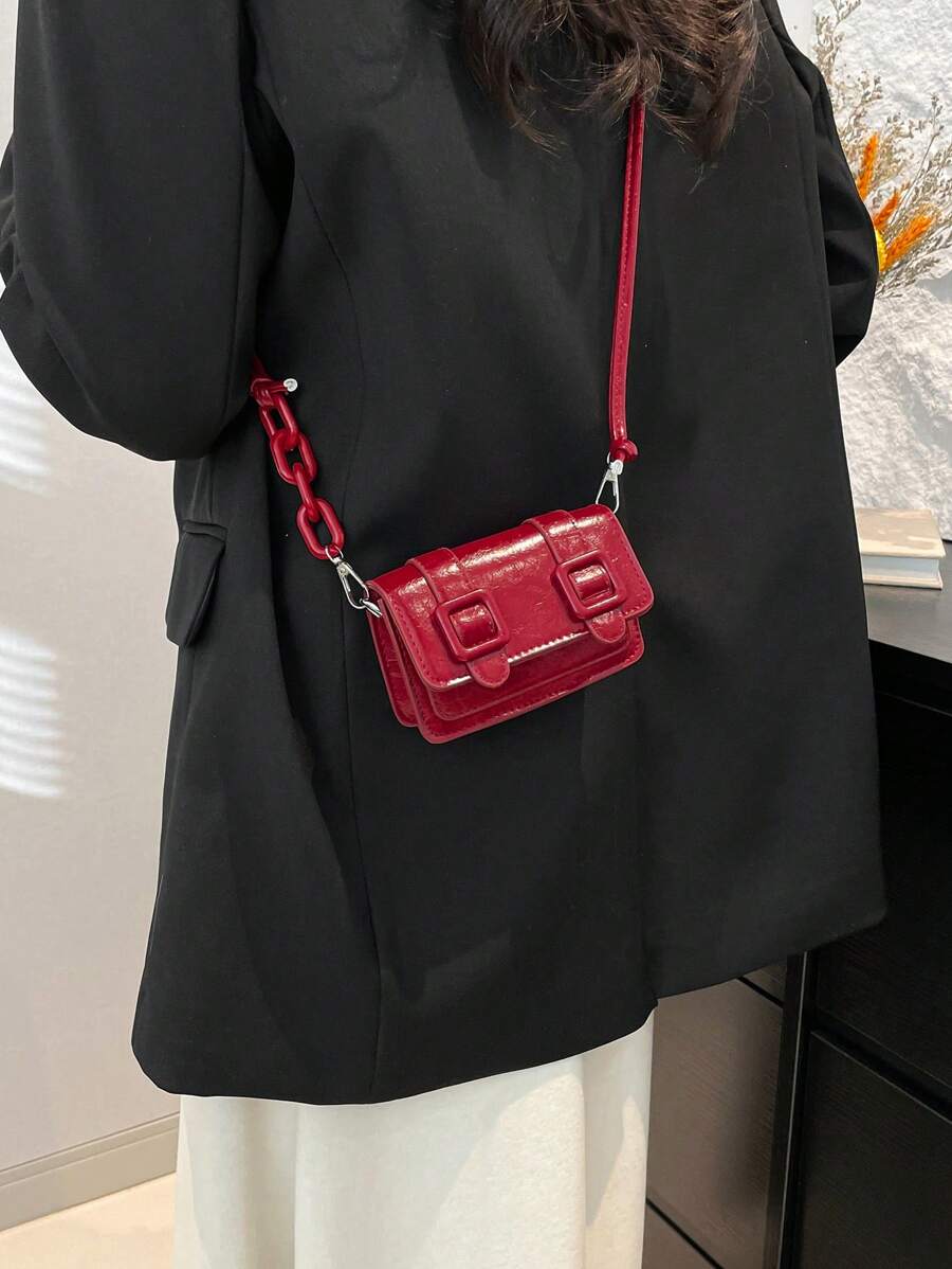 Women's Mini Lipstick Shape Candy Crossbody Bag Fashion Versatile Shoulder Purse Autumn Winter Small Handbag For Travel Or Casual Wear