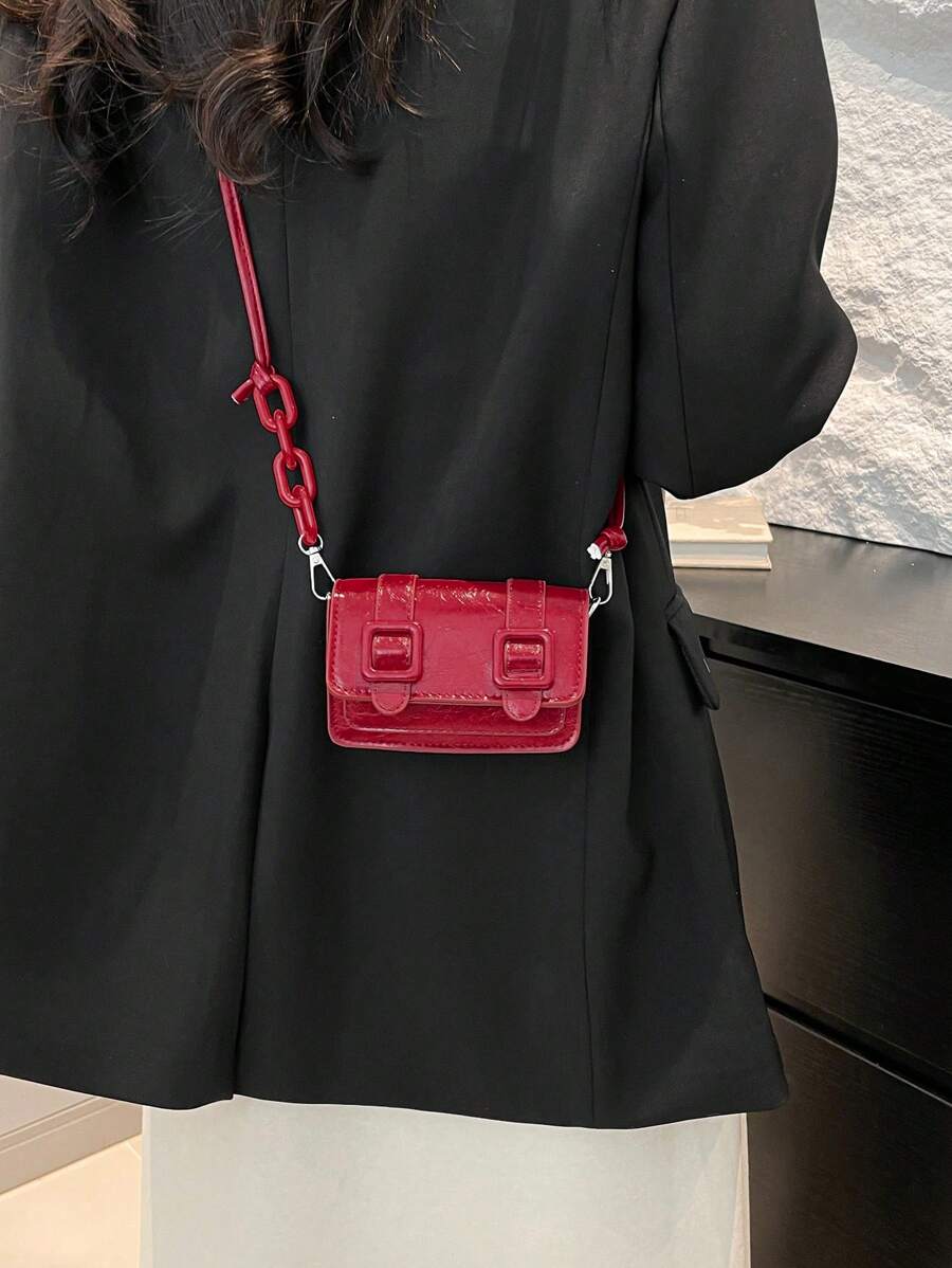 Women's Mini Lipstick Shape Candy Crossbody Bag Fashion Versatile Shoulder Purse Autumn Winter Small Handbag For Travel Or Casual Wear