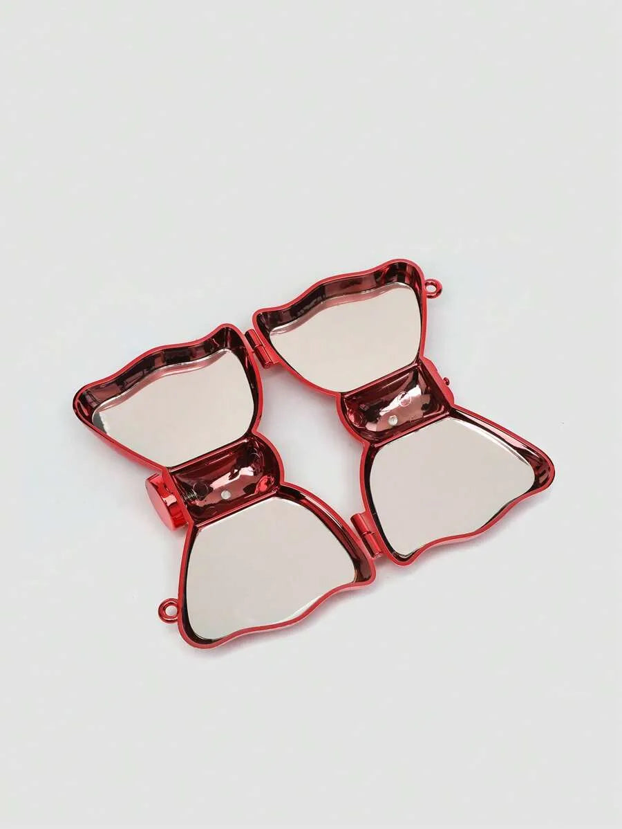 Women's Mini Metallic Acrylic Bowknot Clutch Bag With Chain Multifunction Cosmetic Jewelry Storage Purse Party Wedding Crossbody Coin Bag