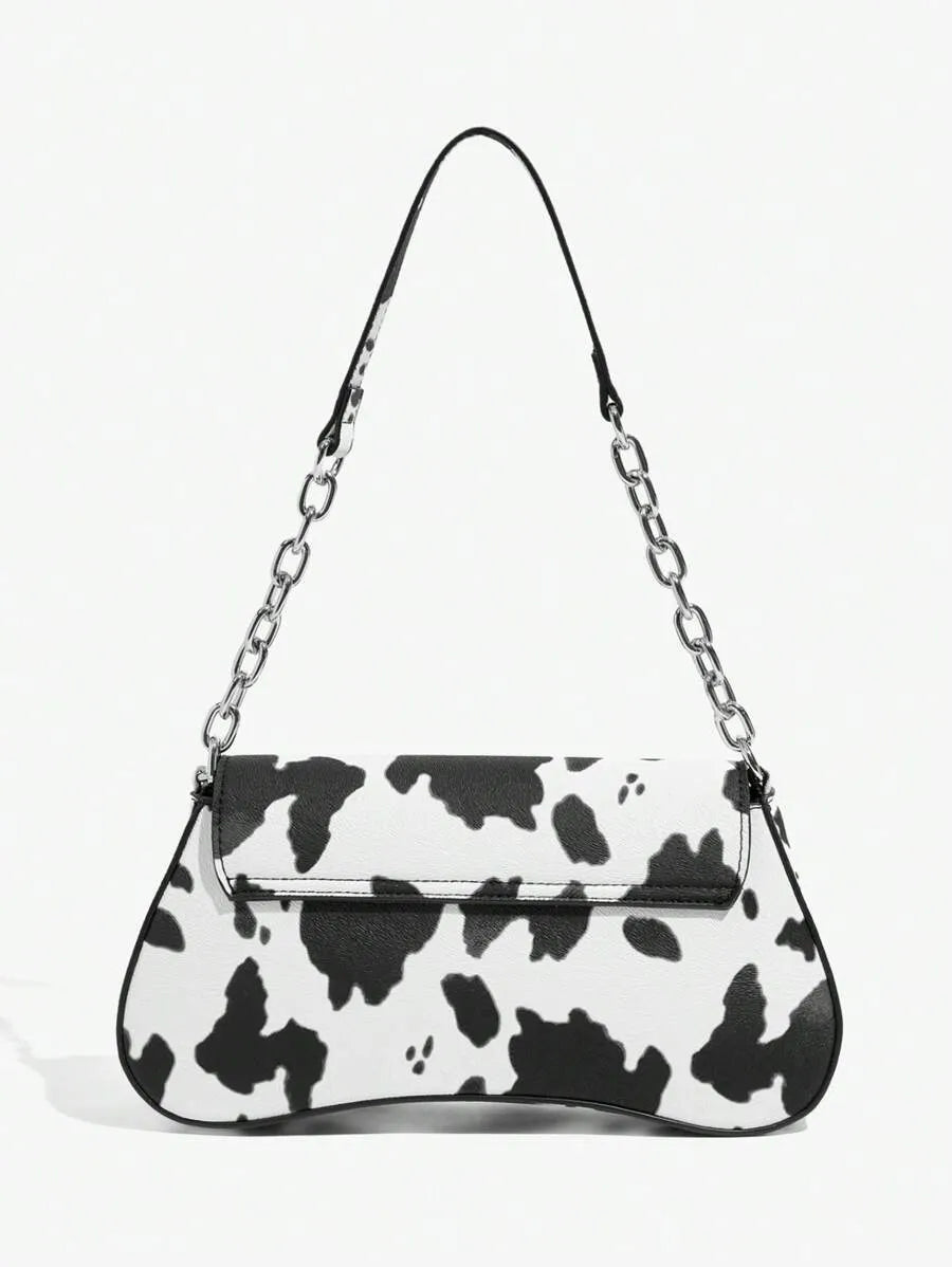 Women's Shoulder Hobo Bag With Metal Chain Strap Retro Y2K Vintage Fashion Icon Style Versatile Casual Street Crossbody Purse For Women