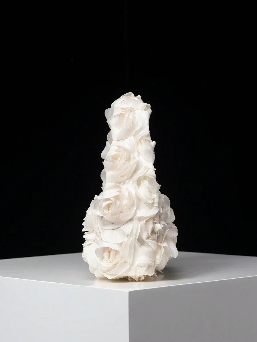 Women's Elegant 3D Rose Flower Tote Bag Evening Party Handbag Wedding Purse Bride Bridesmaid Banquet Birthday Gift Bag Romantic Dress Match