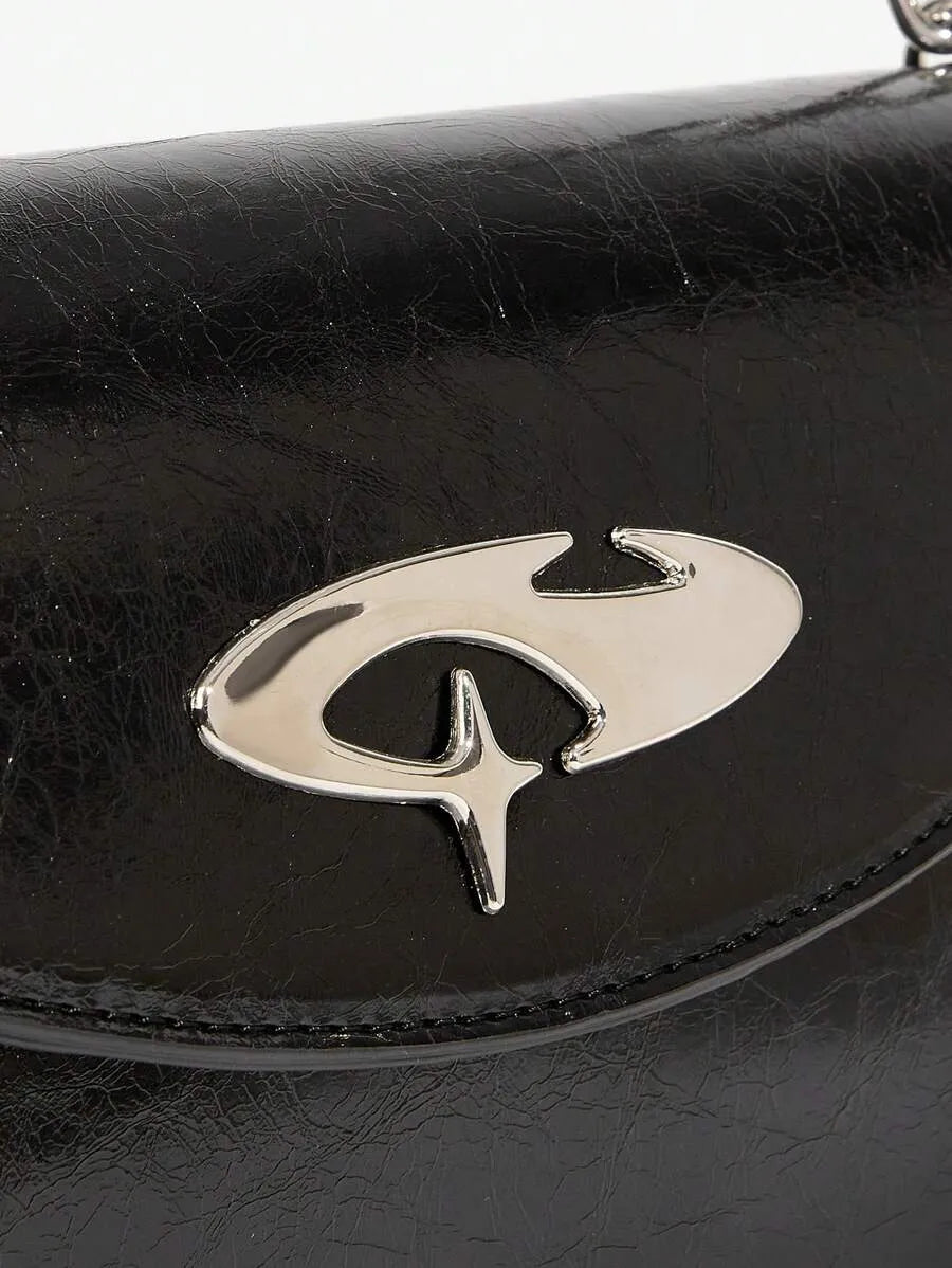 Women's Shoulder Hobo Bag With Metal Chain Strap Retro Y2K Vintage Fashion Icon Style Versatile Casual Street Crossbody Purse For Women