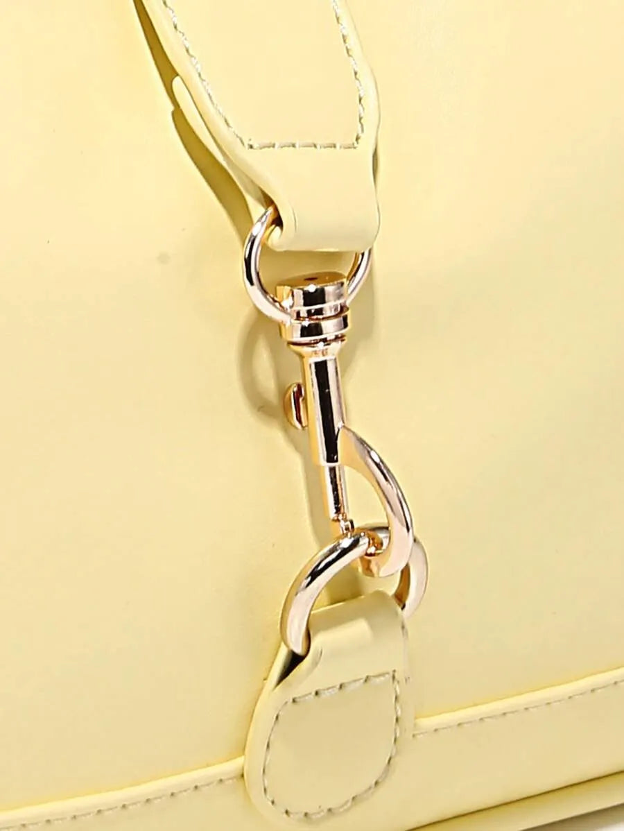 Women's Retro Crescent Shoulder Bag With Hook Decor Adjustable Strap Novachic Minimalist Crossbody Purse For Date Outing Party Casual