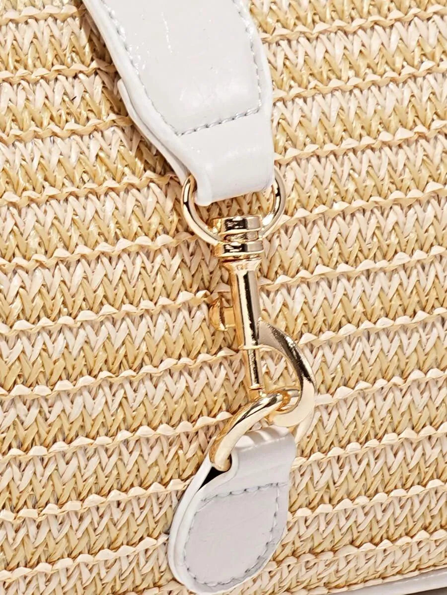 Women's Retro Crescent Shoulder Bag With Hook Decor Adjustable Strap Novachic Minimalist Crossbody Purse For Date Outing Party Casual