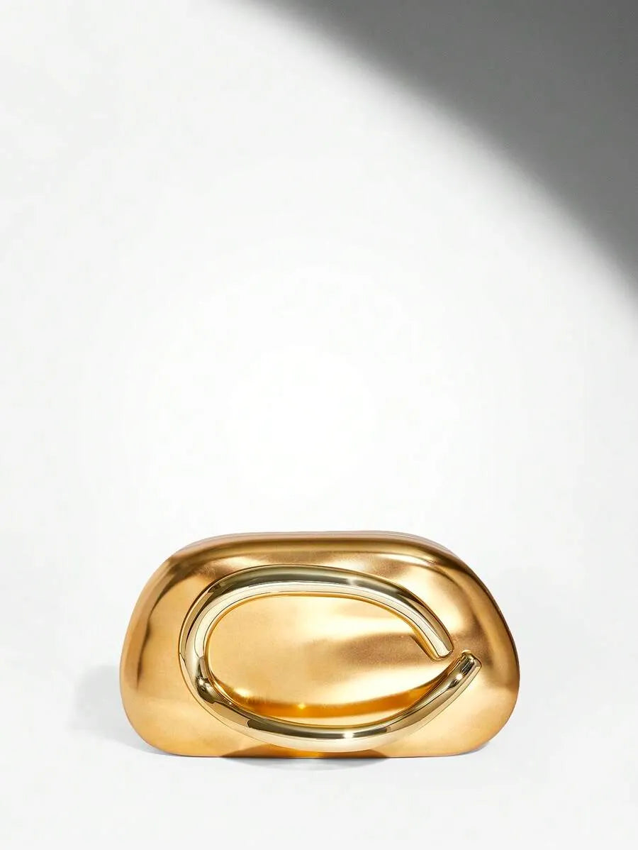 Women's Metallic Effect Evening Party Clutch Bag Fashion Elegant Wedding Bridal Bridesmaid Purse Perfect For Prom Holiday Sequin Outfit