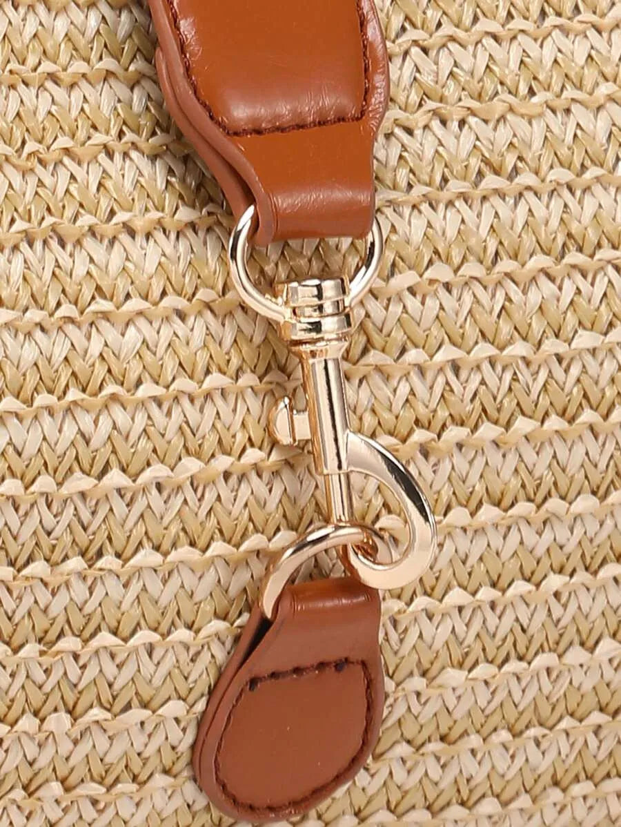 Women's Retro Crescent Shoulder Bag With Hook Decor Adjustable Strap Novachic Minimalist Crossbody Purse For Date Outing Party Casual