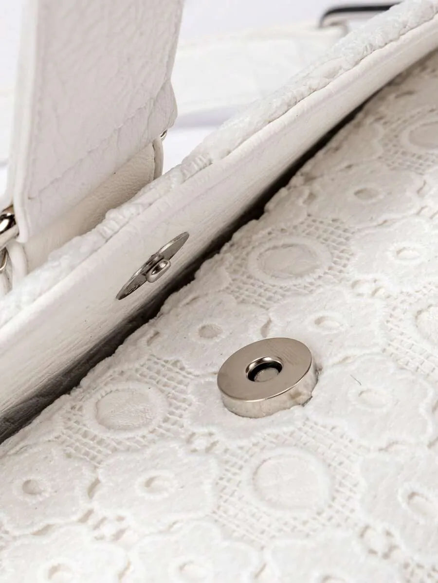 Women's Silver Textured Woven Clutch Bag Vintage Beaded Flap Evening Purse Bride Party Wedding Prom Birthday Dinner Formal Dress Handbag