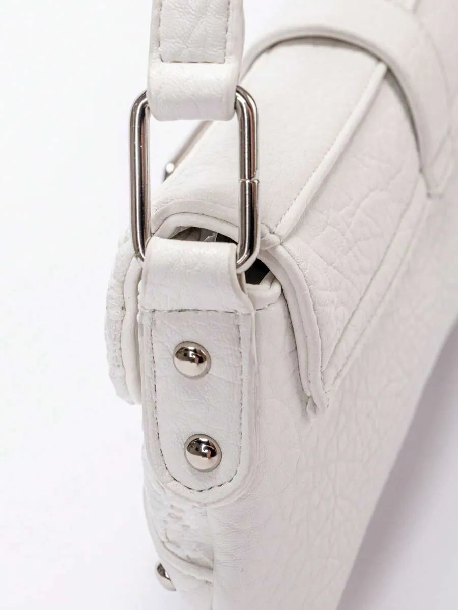 Women's Silver Textured Woven Clutch Bag Vintage Beaded Flap Evening Purse Bride Party Wedding Prom Birthday Dinner Formal Dress Handbag