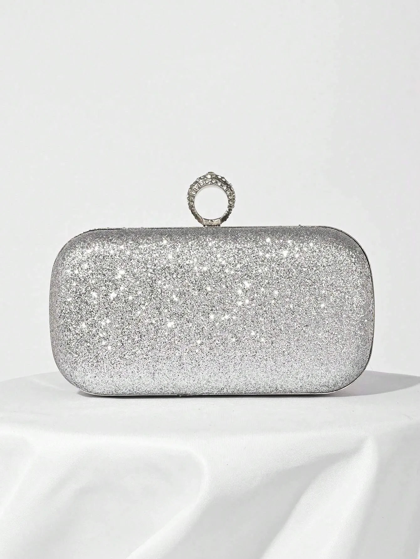 Women's Rhinestone Decor Evening Clutch Bag Party Handbag Wedding Bridal Prom Dinner Banquet Purse Elegant Formal Dress Prom Accessories